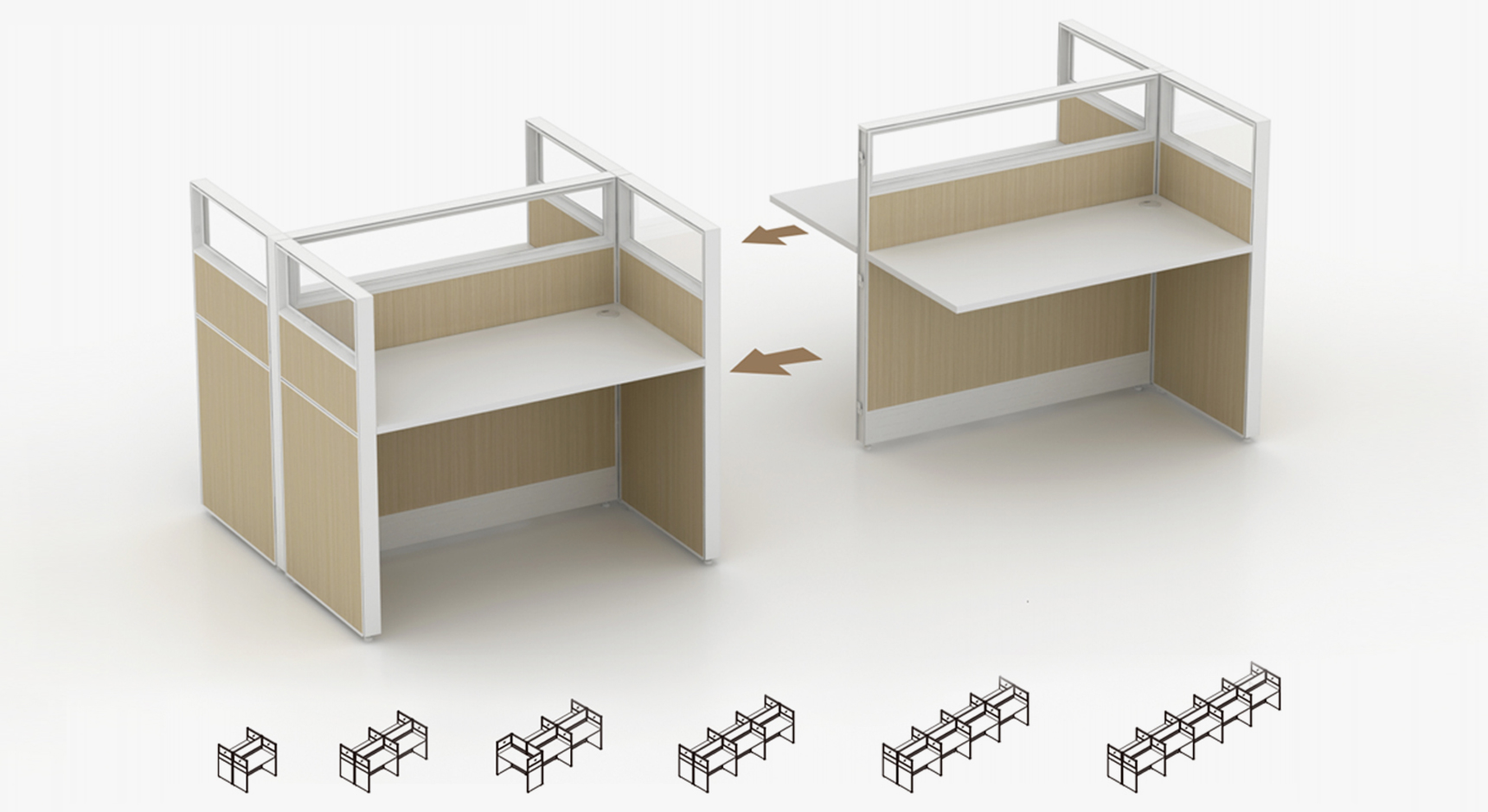 e60 call center office cubicles extended position
