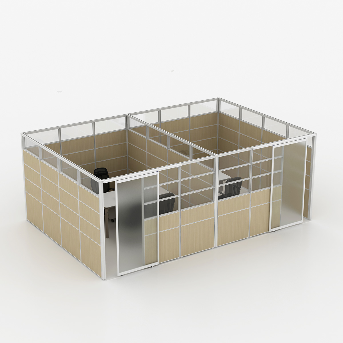 E60 Sliding Door Modular Office Cubicle