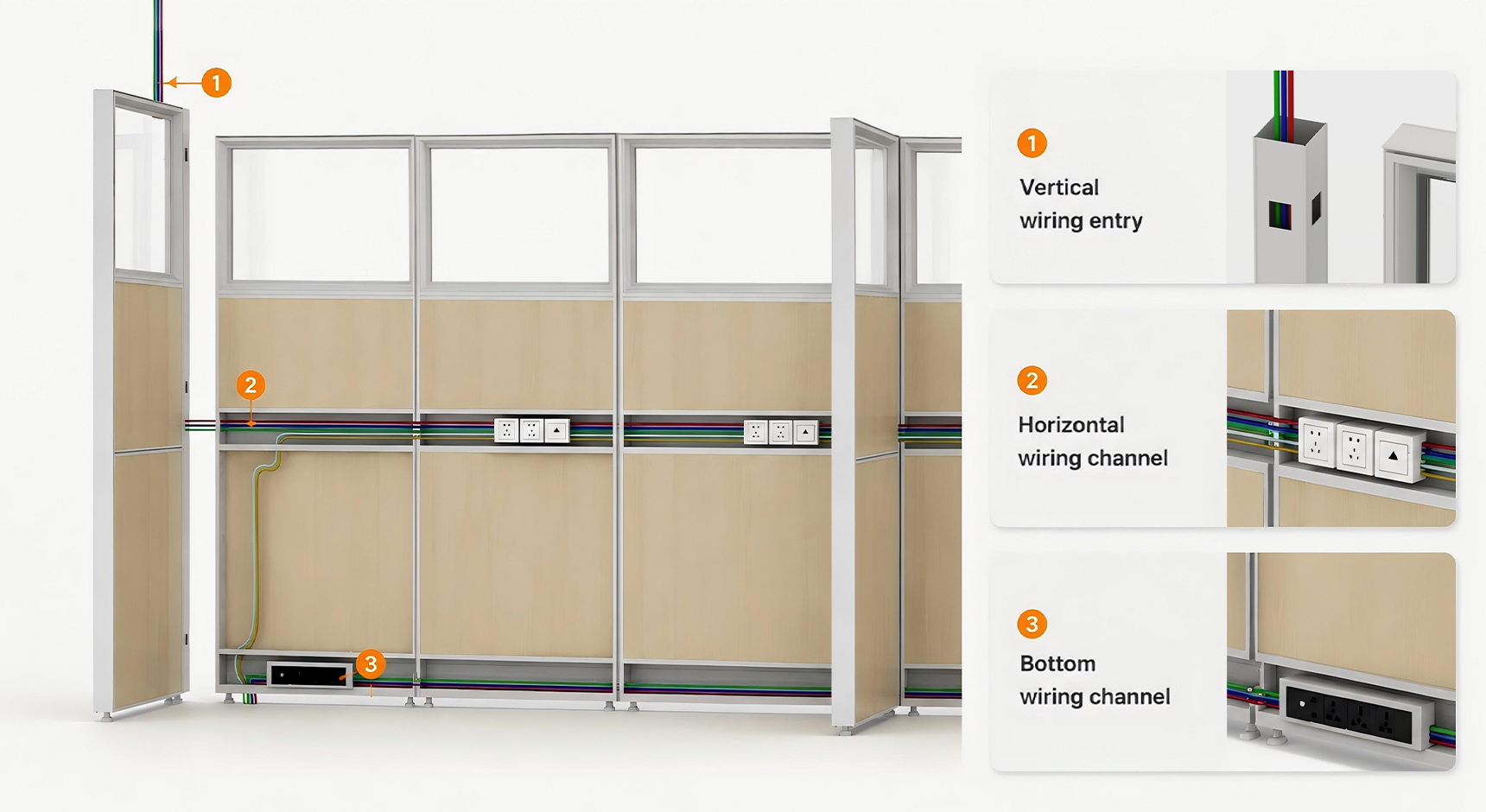 E60 T Shape Cubicle Office Workstation modular screen system