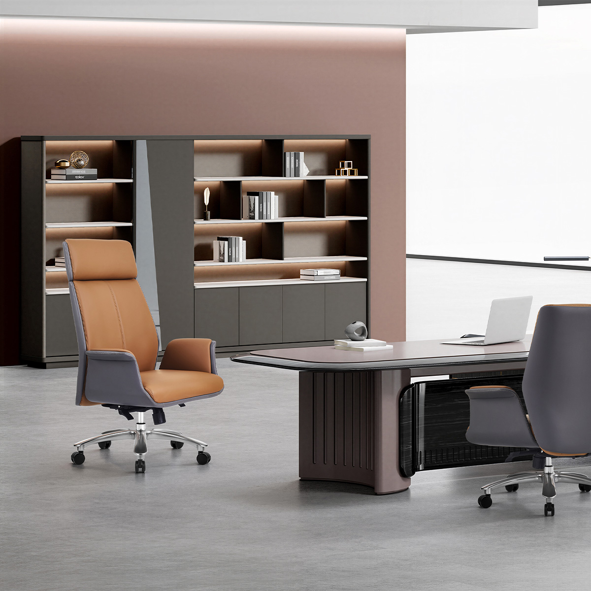 Emery Leather Office Chair-1