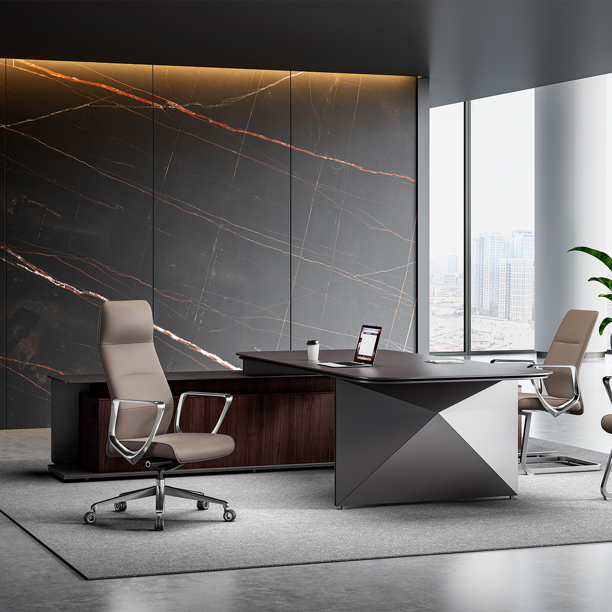 Esme Leather Office Chair-1