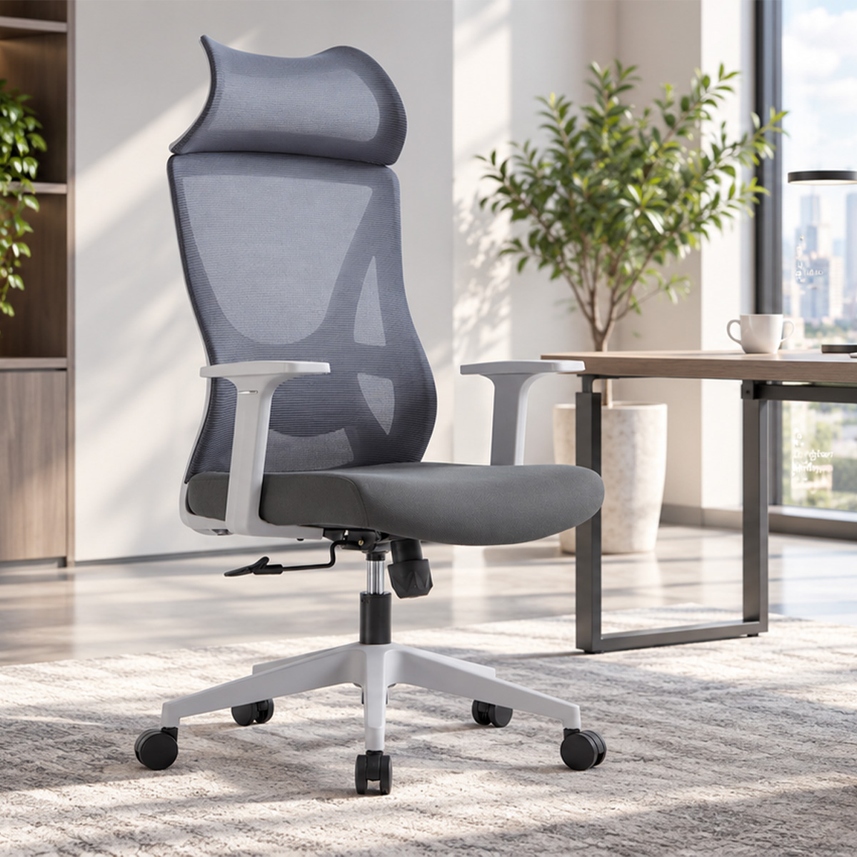 Mira Headrest Mesh Chair-1