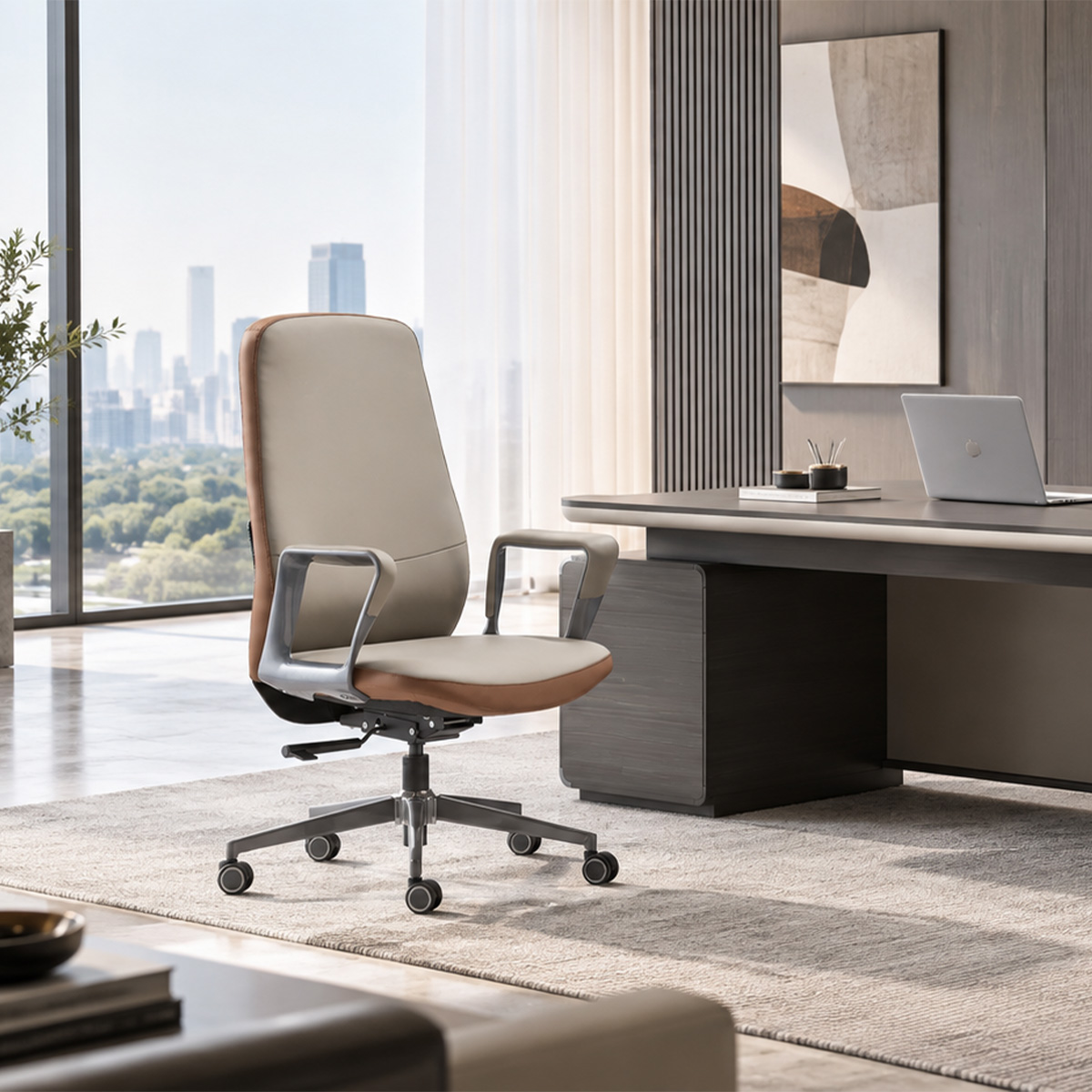 Nessa Leather Office Chair-1