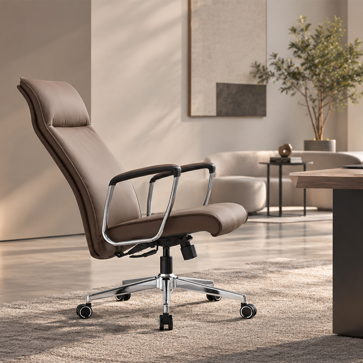 Ronan Leather Office Chair-1