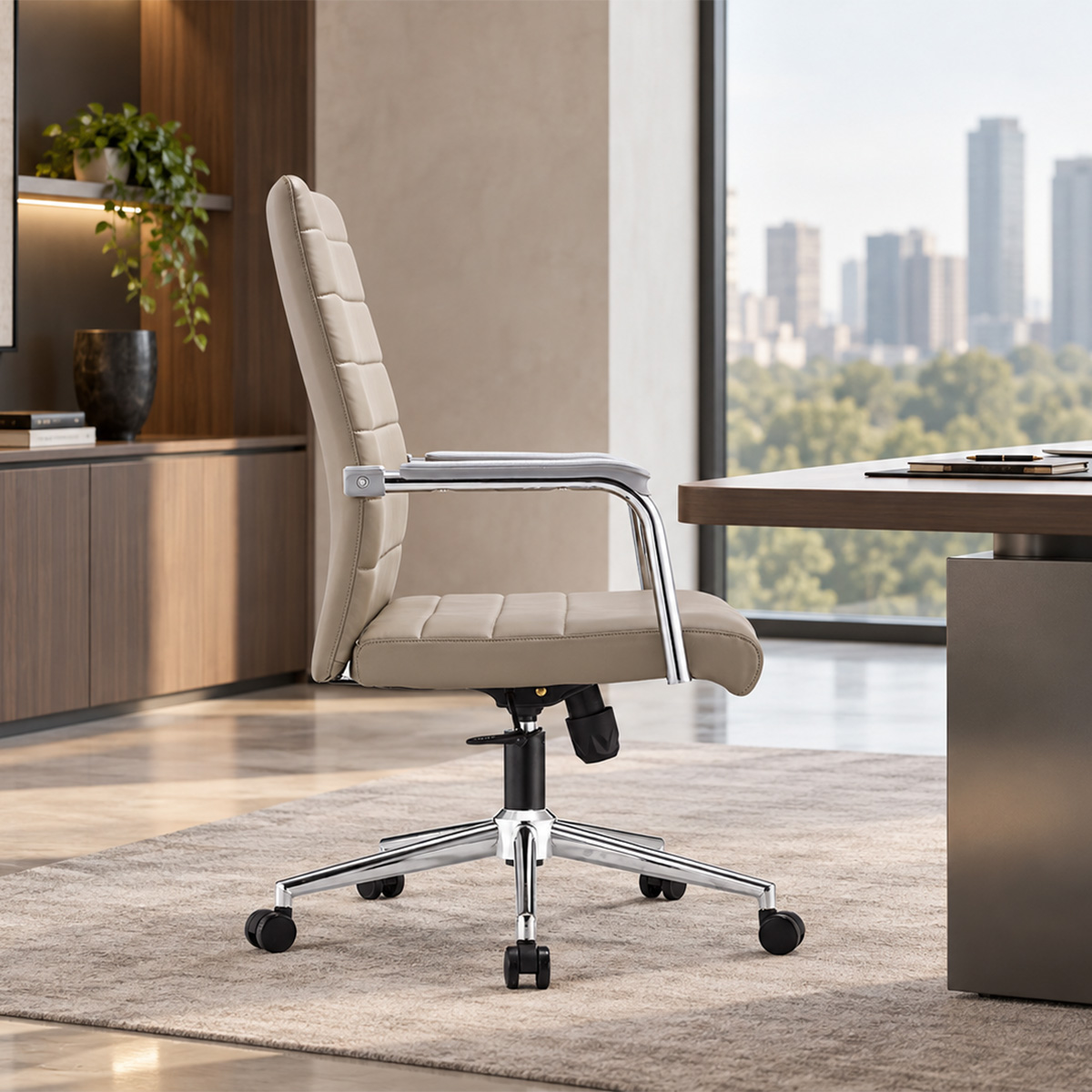 Sage Leather Office Chair-1