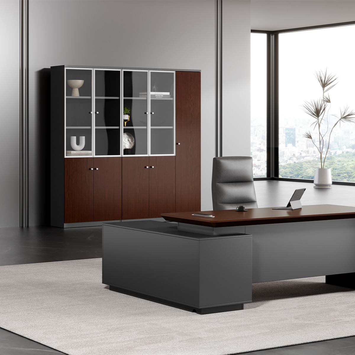 Shanhe Glass Door Cabinet-1