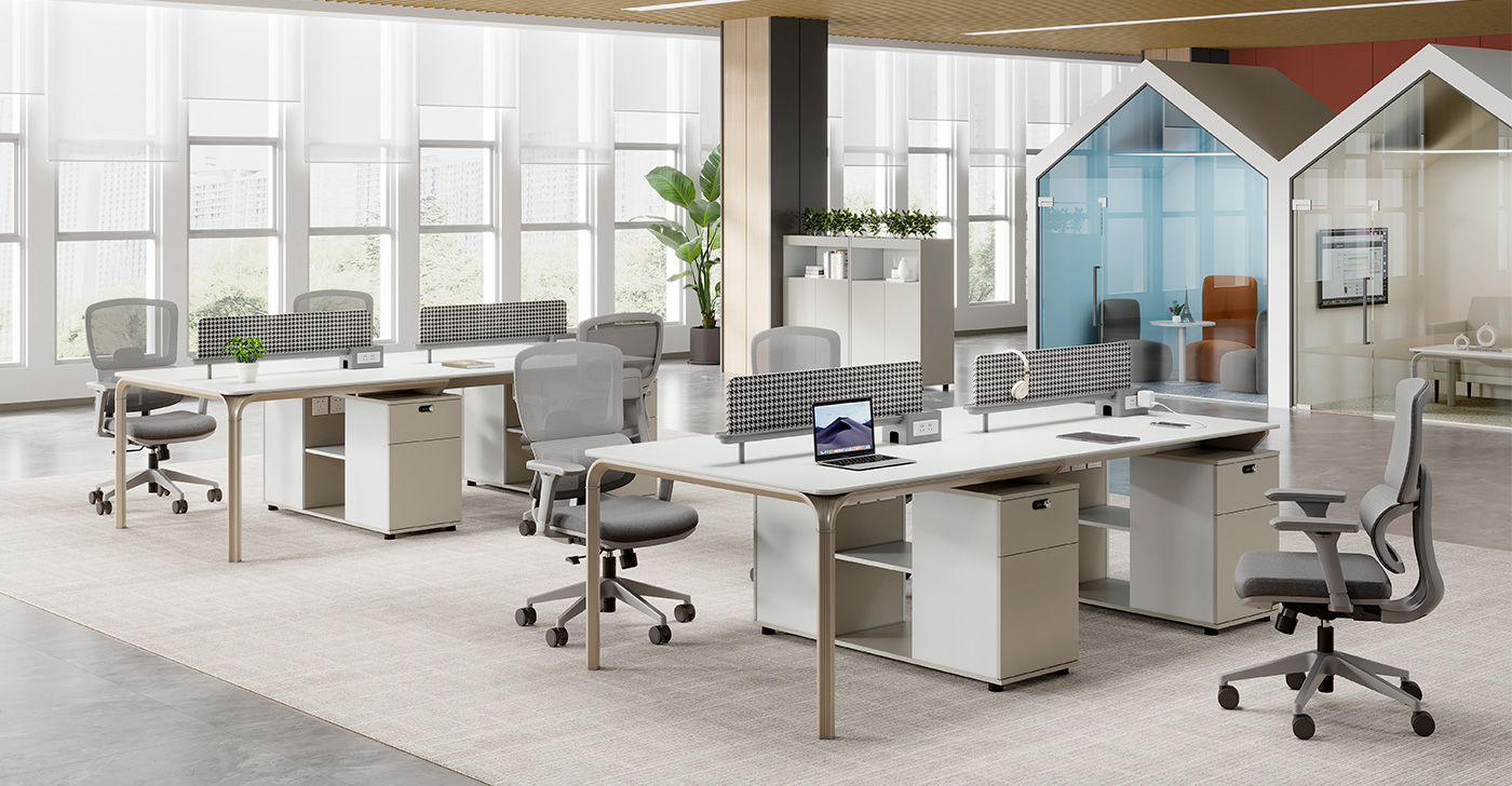 E60 T Shape Cubicle Workstation