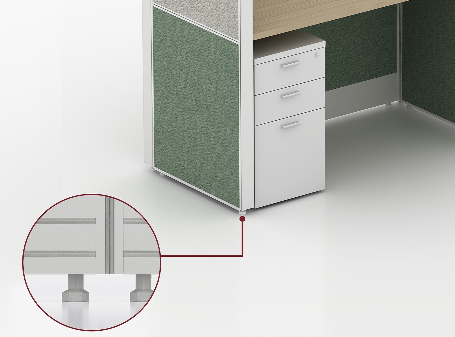 e60 call center office cubicles adjustable leveling support